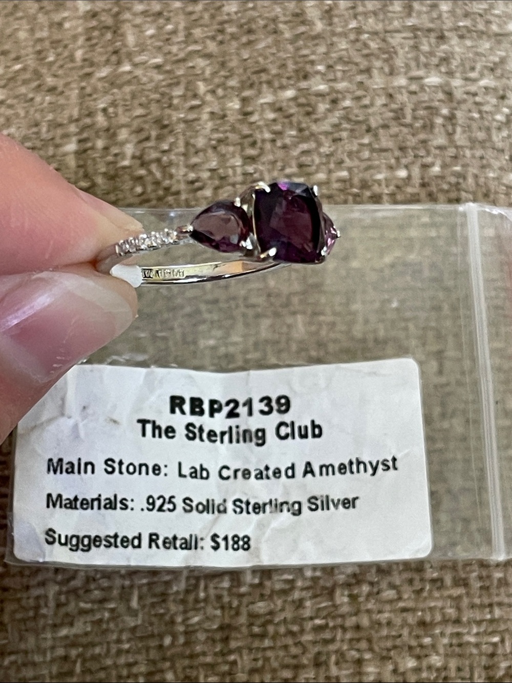 Bomb Party Sterling Silver Amethyst Ring